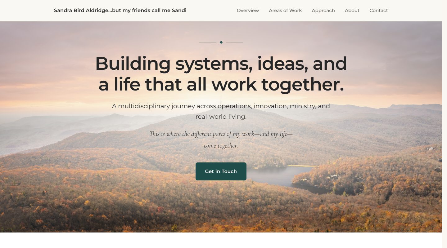 Sandi's personal author + creative site